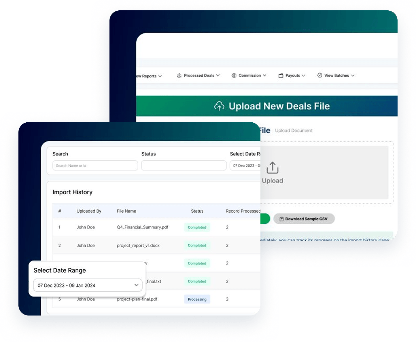 Commission Center works with your tax software