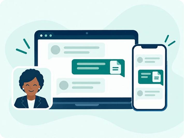 Client portal & app illustration