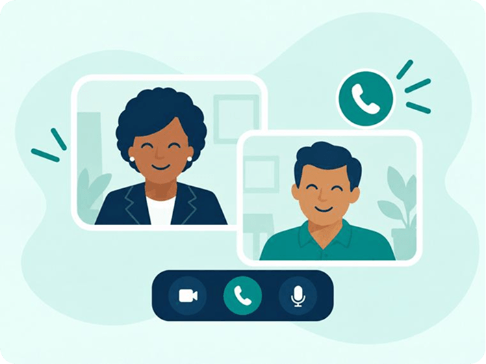 Calls & video meetings illustration