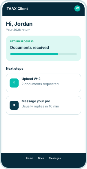TAAX Client app