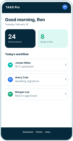 TAAX Pro app