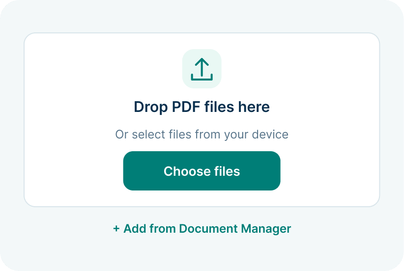 Upload dropzone