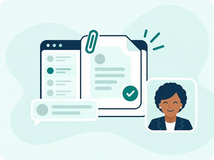Files with context illustration