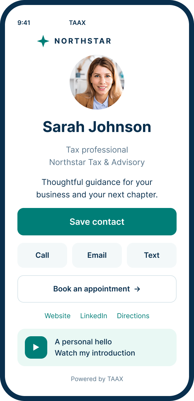 Virtual Business Card preview